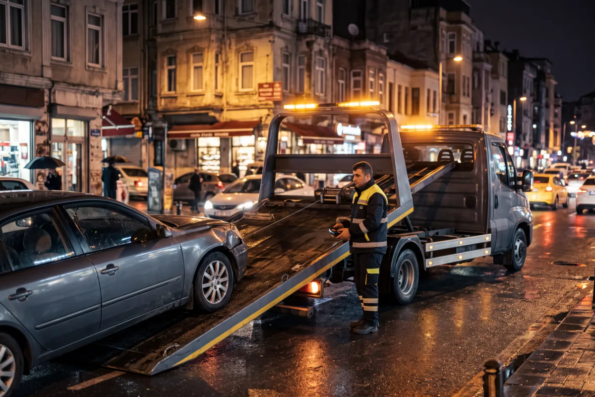 Araç yükleyen oto kurtarıcı çekici, İstanbul
